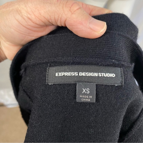 Express Design Studio Sequin Black Sweater Vest - Picture 5 of 8